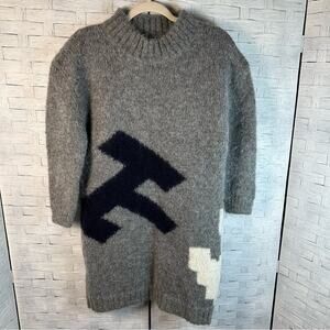 Band Of Outsiders kid mohair blend modern long soft, warm sweater winter neutral